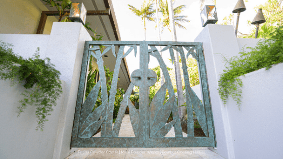 Patina-entry-gate-full-view Patina Powder Coat, Powder Effects, Powder Coating, Patina Finishes
